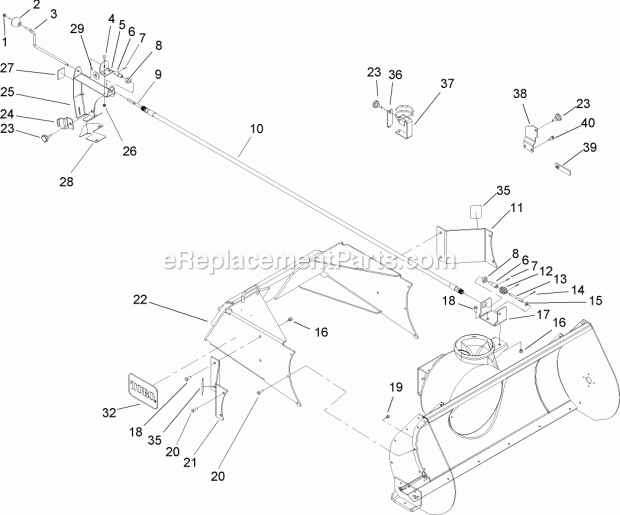 Toro 22456 (250000001-250999999) Snowthrower, Dingo And Dingo Tx, 2005 Crank and Mounting Assembly Diagram