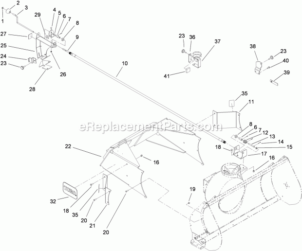 Toro 22456 (314000001-314999999) Snowthrower, Compact Utility Loader, 2014 Crank and Mounting Assembly Diagram