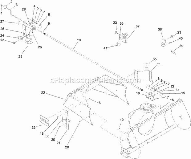 Toro 22456 (315000001-315999999) Snowthrower, Compact Tool Carrier, 2015 Crank and Mounting Assembly Diagram