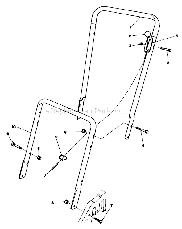 Toro 22510 (7000001-7999999)(1987) Lawn Mower Handle Assembly Diagram