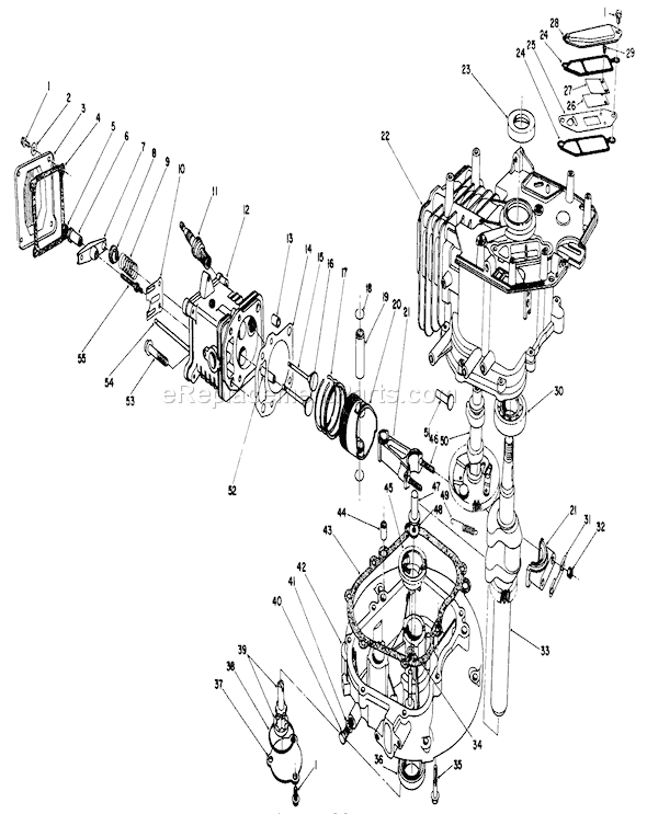 Toro 22510 (8000001-8999999)(1988) Lawn Mower Engine Diagram