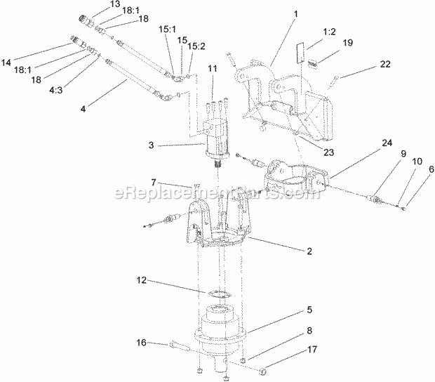 Toro 22802 (260000001-260999999) Auger Head, Compact Utility Loaders, 2006 Universal Auger Head Assembly Diagram
