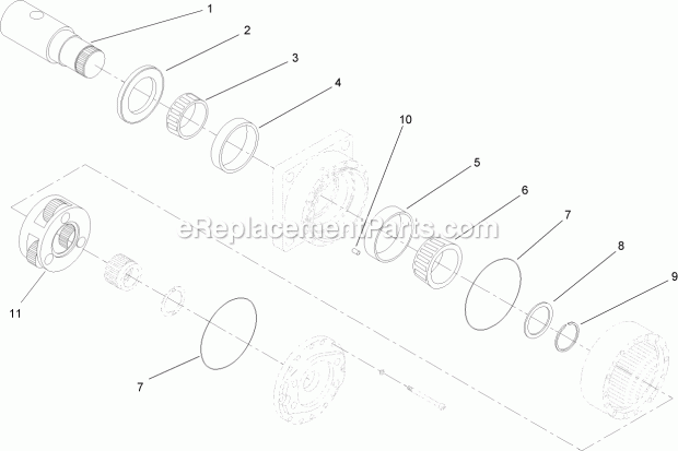 Toro 22805 (314000001-314999999) Auger Head, Compact Utility Loaders, 2014 Planetary Drive Assembly No. 107-9352-03 Diagram