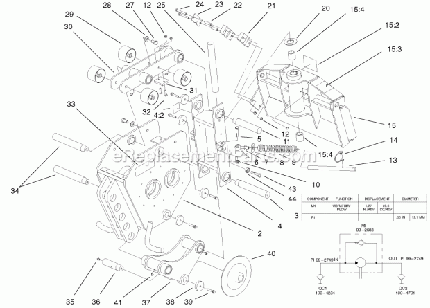 Toro 22910 (200000001-200999999) Vibratory Plow, Compact Utility Loaders, 2000 Vibratory Plow Assembly Diagram