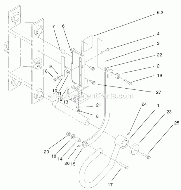 Toro 22910 (230000001-230999999) Vibratory Plow, Compact Utility Loaders, 2003 Indicating Lever Assembly Diagram