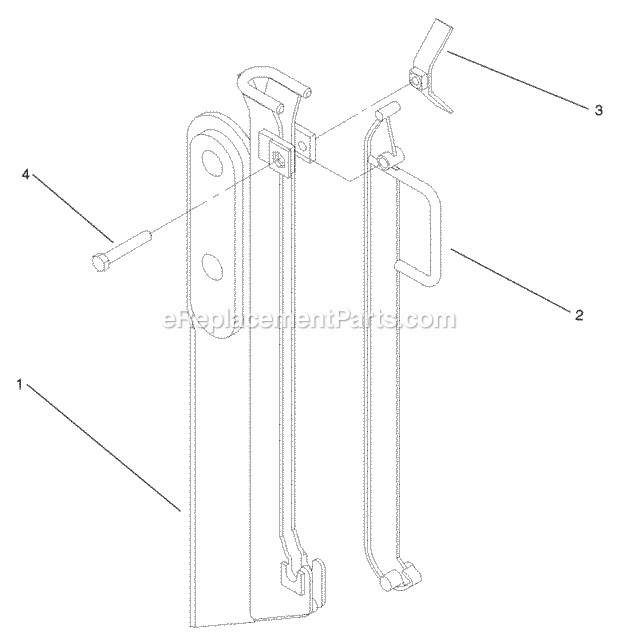 Toro 22910 (230000001-230999999) Vibratory Plow, Compact Utility Loaders, 2003 Optional Chute Blade Assembly No. 104-0640 Diagram