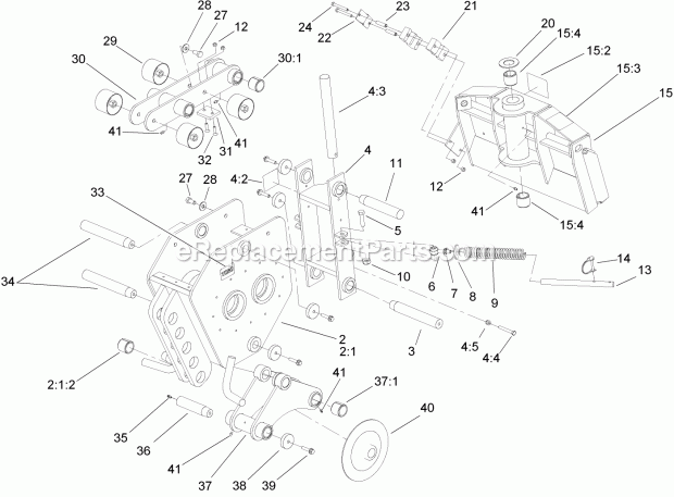 Toro 22910 (230000001-230999999) Vibratory Plow, Compact Utility Loaders, 2003 Vibratory Plow Assembly Diagram