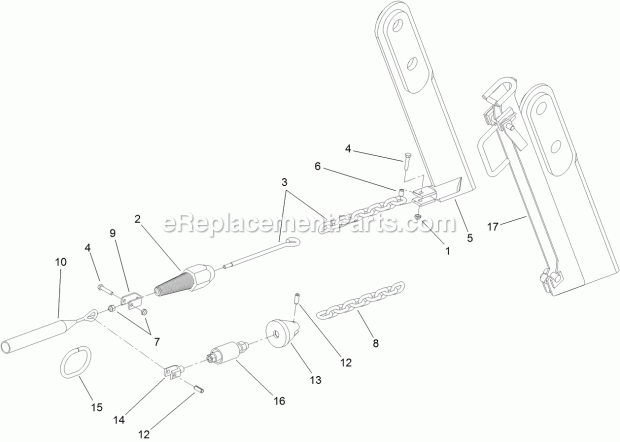 Toro 22911 (310000001-310999999) Vibratory Plow, Compact Utility Loaders, 2010 Optional Blade and Puller Assembly Diagram