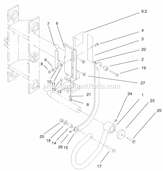 Toro 22911 (311000001-311999999) Vibratory Plow, Compact Utility Loaders, 2011 Indicating Lever Assembly Diagram