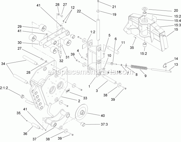 Toro 22911 (311000001-311999999) Vibratory Plow, Compact Utility Loaders, 2011 Quick Attach and Frame Assembly Diagram