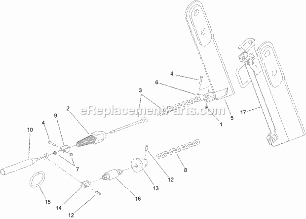 Toro 22911 (315000001-315999999) Vibratory Plow, Compact Utility Loaders, 2015 Optional Blade and Puller Assembly Diagram