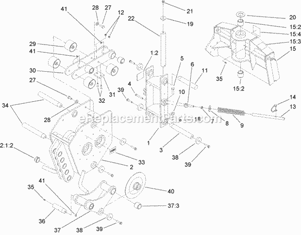 Toro 22911 (400000000-999999999) Vibratory Plow, Compact Tool Carrier, 2017 Quick Attach and Frame Assembly Diagram