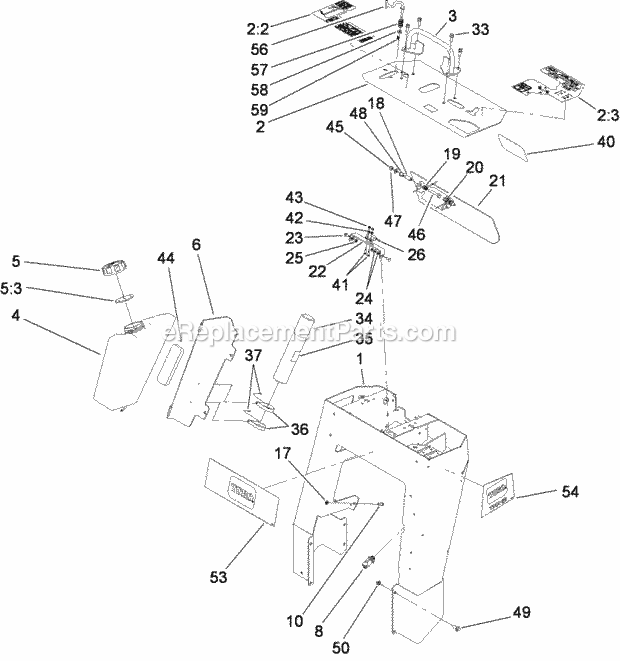 Toro 22970 (280000001-280000200) Trx-15 Trencher, 2008 Control Tower Assembly Diagram
