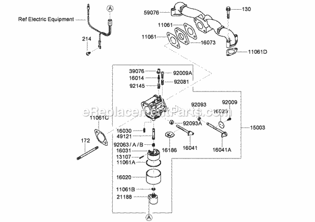 Toro 22971 (280000201-280999999) Trx-19 Trencher, 2008 Carburetor Assembly Diagram