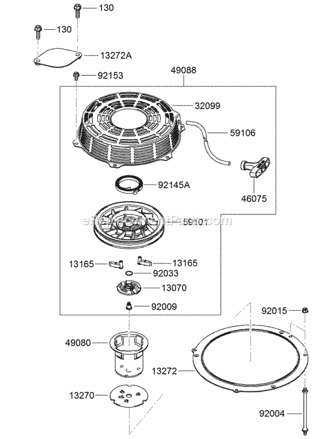 Toro 22972G (311000001-311999999) Trx-16 Trencher, 2011 Starter Assembly Diagram