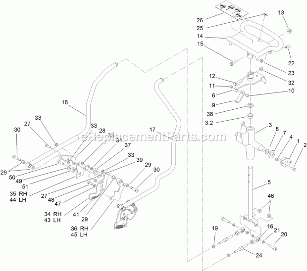 Toro 22973G (311000001-311999999) Trx-20 Trencher, 2011 Control Assembly Diagram