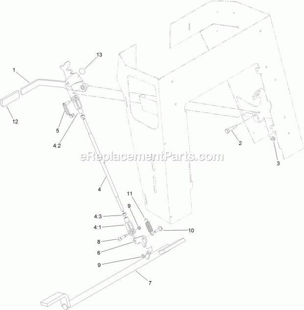 Toro 22973 (316000001-316999999) Trx-20 Trencher, 2016 Parking Brake Assembly Diagram