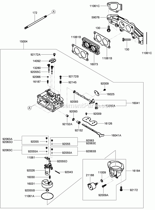 Toro 22974 (316000001-316999999) Trx-26 Trencher, 2016 Carburetor Assembly Diagram