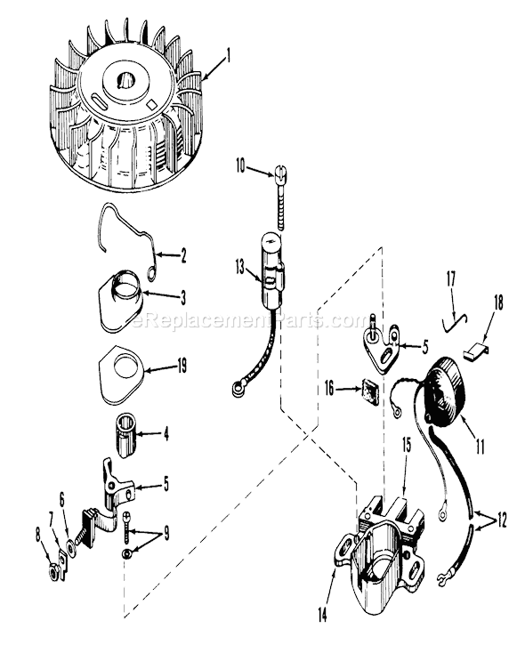Toro 23000 (3000001-3999999)(1973) Lawn Mower Magneto Diagram