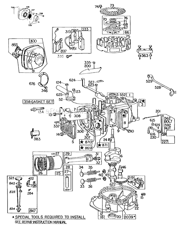 Toro 23022 (3000001-3999999)(1983) Lawn Mower Page B Diagram