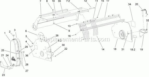 Toro 23101 (250000001-250999999) Soil Cultivator, Compact Utility Loaders, 2005 Frame Assembly Diagram