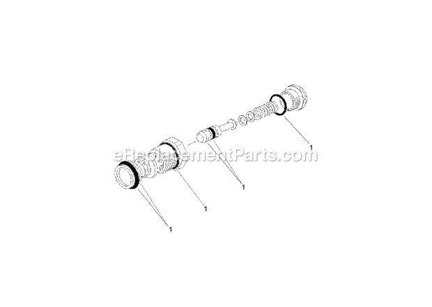 Toro 23163 (311000001-311999999) Backhoe, Compact Utility Loader, 2011 Relief Valve Assembly 108-5698 Diagram