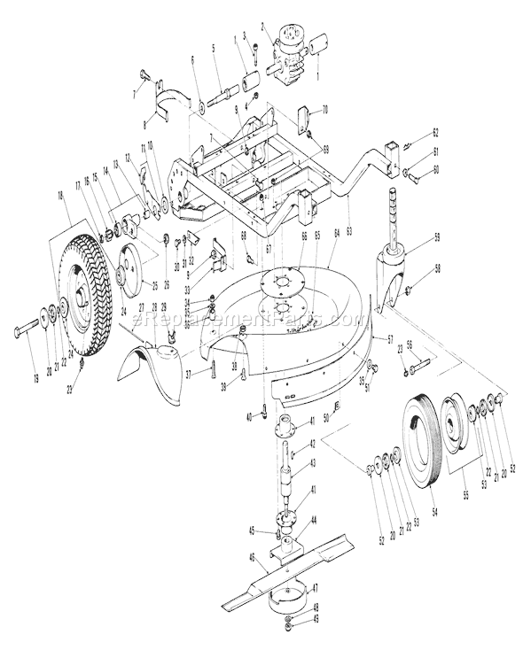 Toro 23200 (7000001-7999999)(1967) Lawn Mower Page E Diagram