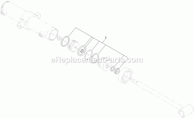 Toro 23208G (316000001-316999999) Stx-26 Stump Grinder, 2016 Hydraulic Cylinder Assembly No. 117-6441 Diagram
