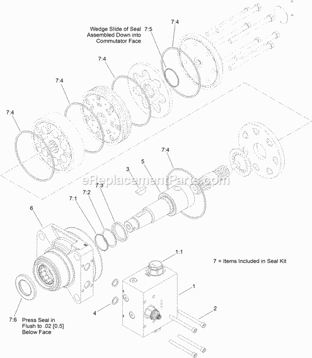 Toro 23208G (400000000-999999999) Stx-26 Stump Grinder, 2017 Hydraulic Motor Assembly No. 119-4557 Diagram