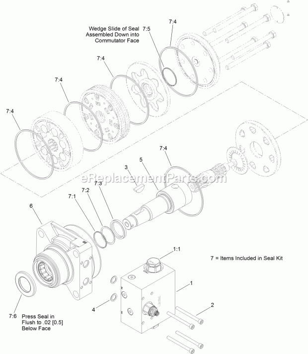 Toro 23208 (314000001-314999999) Stx-26 Stump Grinder, 2014 Hydraulic Motor Assembly No. 119-4557 Diagram