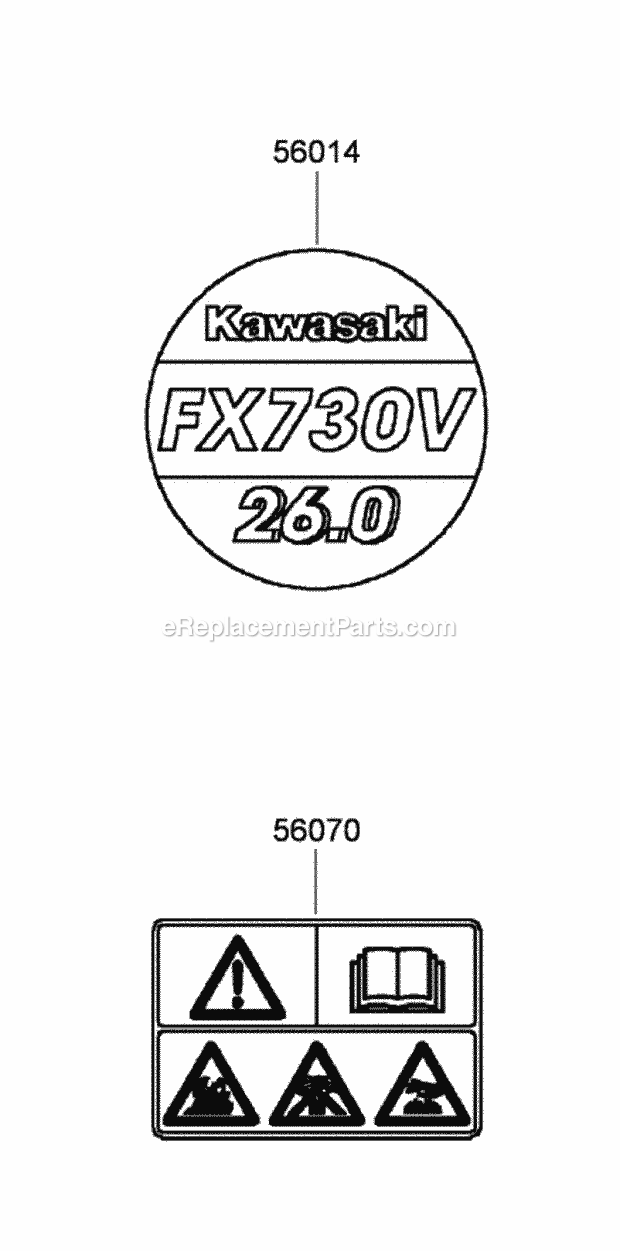 Toro 23208 (314000001-314999999) Stx-26 Stump Grinder, 2014 Label Set Diagram