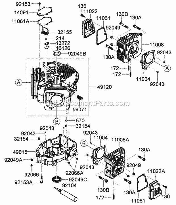 Toro 23210G (310000001-310999999) Stx-26 Stump Grinder, 2010 Cylinder and Crankcase Assembly Diagram