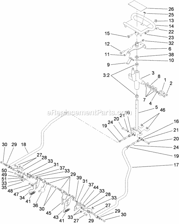 Toro 23210G (310000001-310999999) Stx-26 Stump Grinder, 2010 Traction Control Assembly Diagram