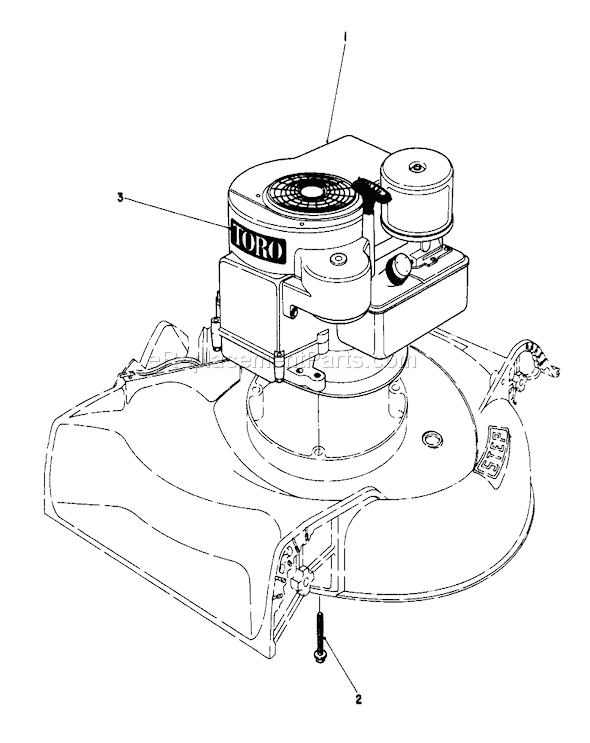Toro 23307 (8000001-8999999)(1978) Lawn Mower Engine Assembly Diagram