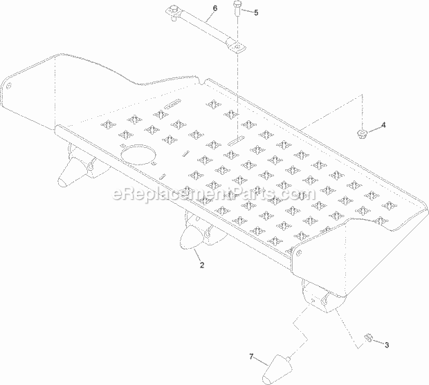 Toro 23518 (316000001-316999999) 30in Stand-on Aerator, 2016 Platform Assembly No. 116-9135 Diagram