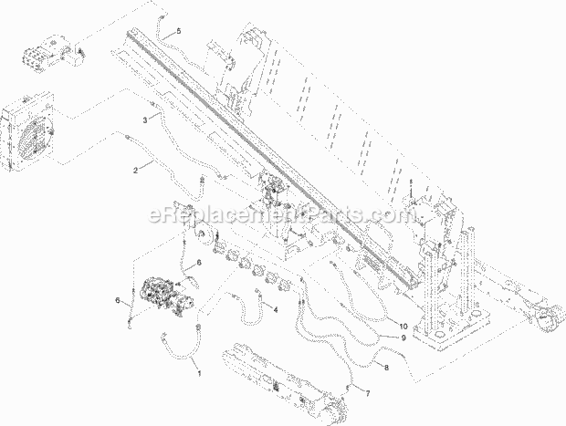 Toro 23800A (314000001-314999999) 2024 Directional Drill, 2014 Main Frame Hydraulic Hose Assembly No. 5 Diagram