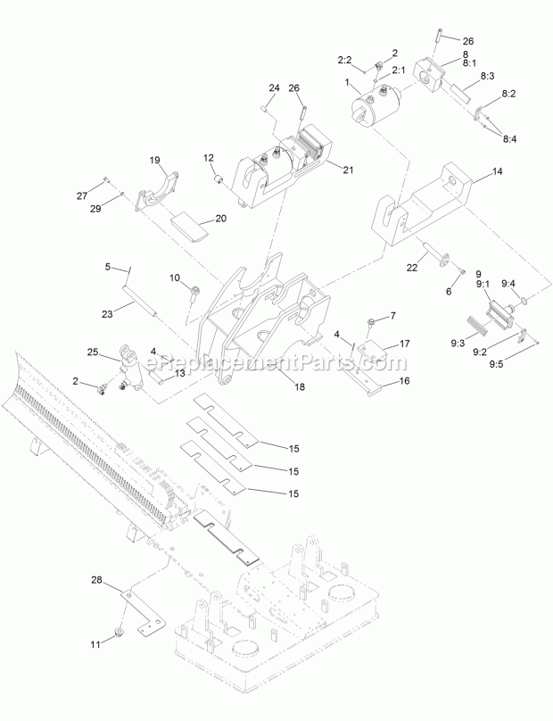 Toro 23800A (314000001-314999999) 2024 Directional Drill, 2014 Rod Wrench and Clamp Assembly Diagram
