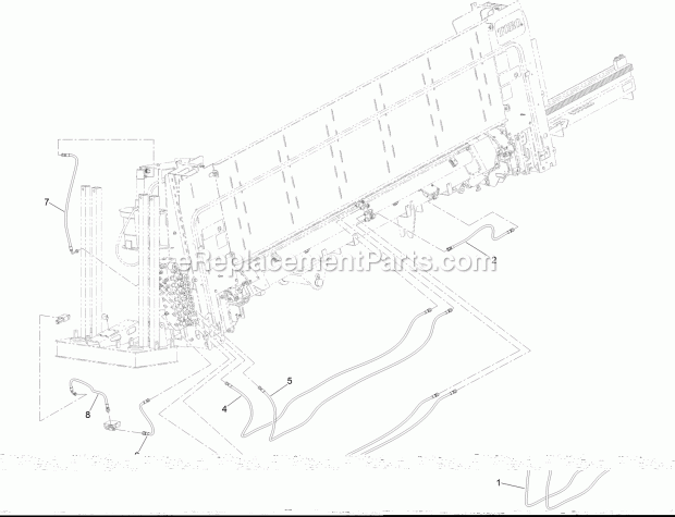 Toro 23800A (314000001-314999999) 2024 Directional Drill, 2014 Thrust Frame Hydraulic Hose Assembly No. 7 Diagram