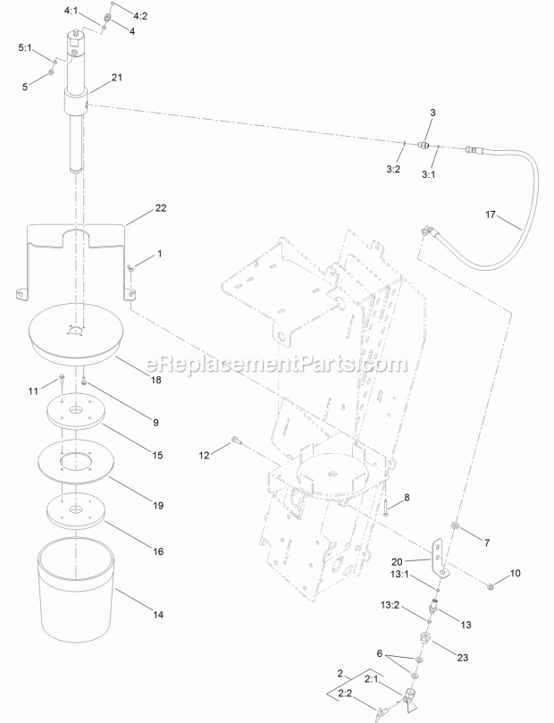 Toro 23800A (315000001-315999999) 2024 Directional Drill, 2015 Tool Joint Lube Applicator Assembly Diagram