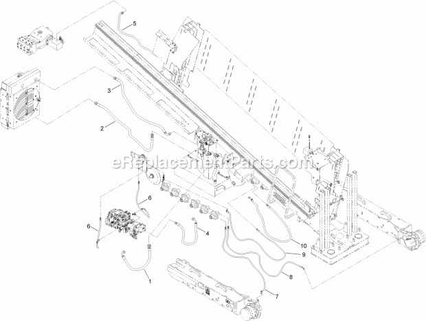 Toro 23800C (314000001-314999999) 2024 Directional Drill, 2014 Main Frame Hydraulic Hose Assembly No. 5 Diagram