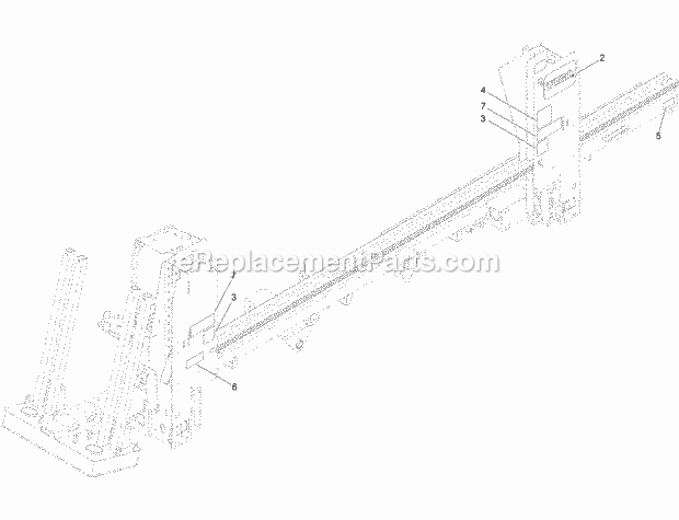 Toro 23800C (315000001-315999999) 2024 Directional Drill, 2015 Thrust Frame Assembly No. 132-4244 Diagram