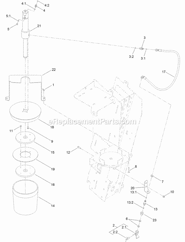 Toro 23800C (315000001-315999999) 2024 Directional Drill, 2015 Tool Joint Lube Applicator Assembly Diagram