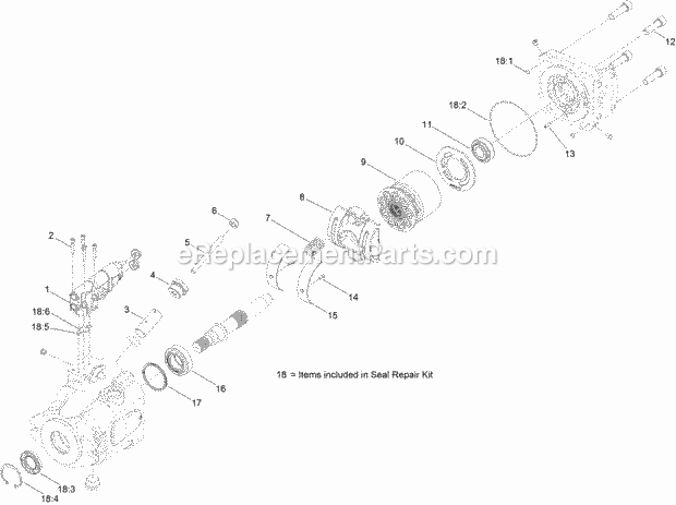 Toro 23800TE (313000001-313999999) 2024 Directional Drill, 2013 Hydraulic Load Sense Piston Pump No. Au119079 Diagram