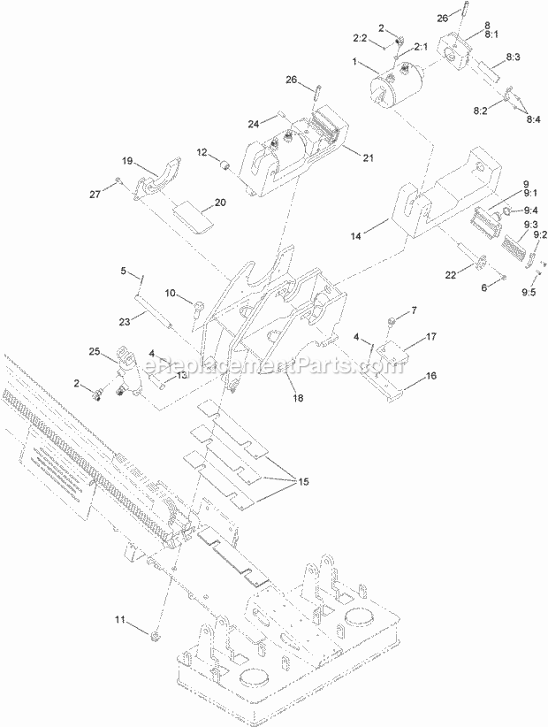 Toro 23800TE (313000001-313999999) 2024 Directional Drill, 2013 Rod Wrench and Clamp Assembly Diagram