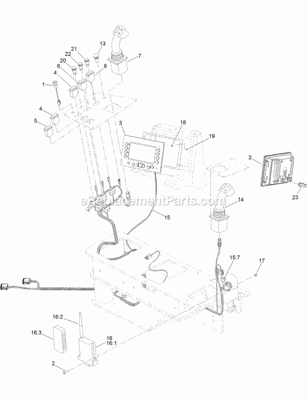 Toro 23800W (314000001-314999999) 2024 Directional Drill, 2014 Operator Control Assembly Diagram