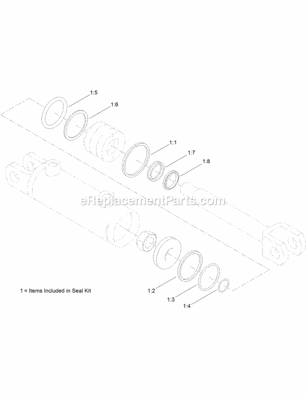 Toro 23800W (315000001-315999999) 2024 Directional Drill, 2015 Hydraulic Cylinder Assembly No. Au8hc21004 Diagram