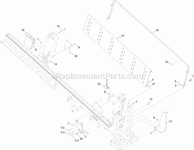 Toro 23800 (313000501-313999999) 2024 Directional Drill, 2013 Rod Box and Guard Assembly Diagram