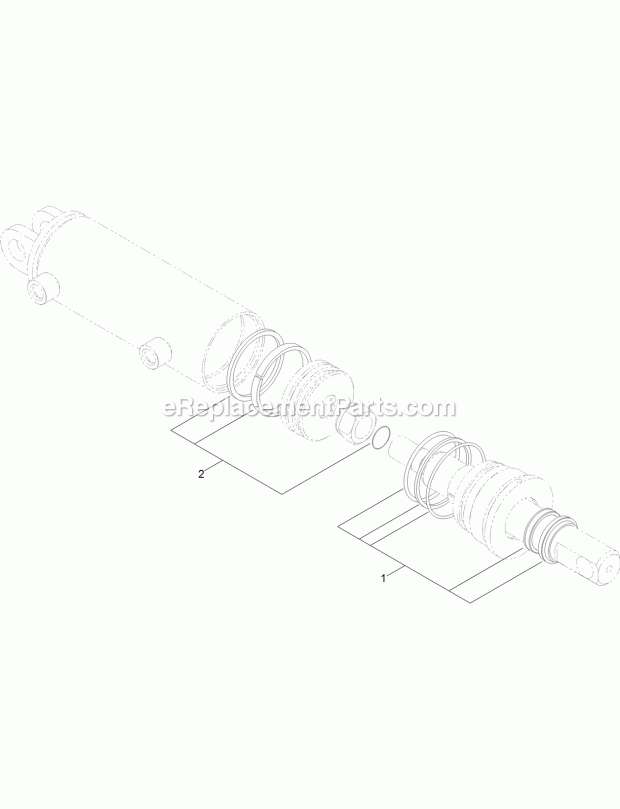 Toro 23823 (314000001-314000500) 4045 Directional Drill With Cab, 2014 Hydraulic Cylinder Assembly No. Au120606 Diagram