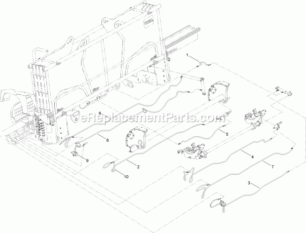 Toro 23823 (314000001-314000500) 4045 Directional Drill With Cab, 2014 Thrust Frame Hydraulic Hose Assembly No. 4 Diagram