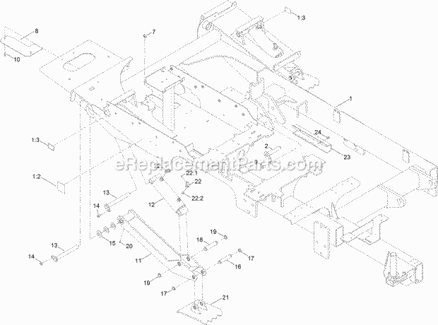 Toro 23823 (315000001-315999999) 4045 Directional Drill With Cab, 2015 Frame Assembly Diagram